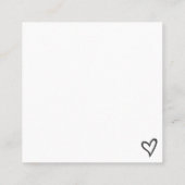 勇敢であはっきりしたれ、ハートの名刺に優しい スクエア名刺 (裏面)