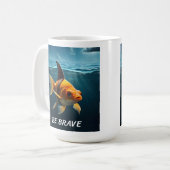 勇敢である コーヒーマグカップ (正面左)