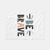 勇敢である フリースブランケット (正面(横))