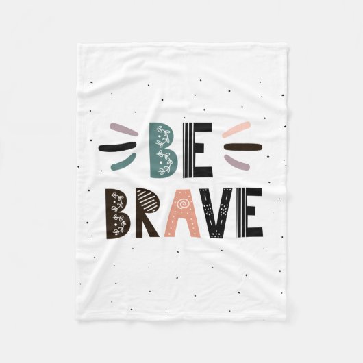 勇敢である フリースブランケット (正面)