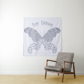 勇敢である | Blue Boho Butterfly タペストリー (インサイチュ)