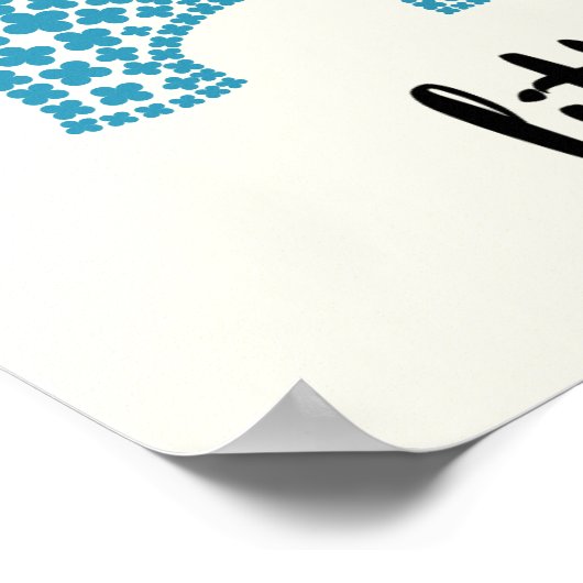 勇敢であれ小さな子 - 青い赤ちゃん象 ポスター (角)