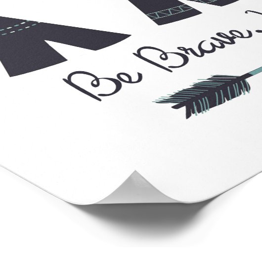 勇敢であれ、リトルワン保育園のアート ポスター (角)