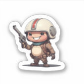 勇敢で可愛い兵士 シール (正面)