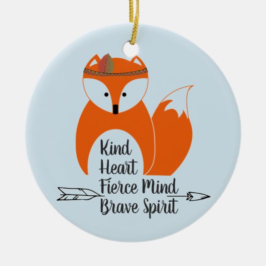 勇敢で小さいキツネ セラミックオーナメント (正面)