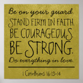 勇敢で強い聖書の詩ポスター ポスター (正面)