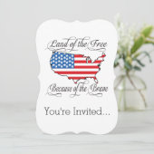勇敢で愛国心が強い米国のために自由のの土地 招待状 (スタンド正面)