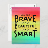 勇敢で美しい葉書頭が切れる ポストカード (正面/裏面)