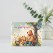 勇敢で親切おもしろいで – 心のこもった父の日の私 シーズンポストカード (スタンド正面)