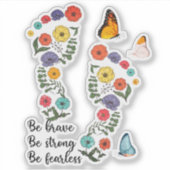 勇敢で、強く、恐れを知らない シール (正面)