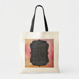 勇敢で、強く、頭が切れるで美しいインスピレーション トートバッグ