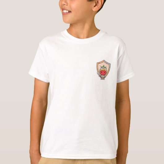 勇敢ないちごの騎士 キッズ Tシャツ (正面)