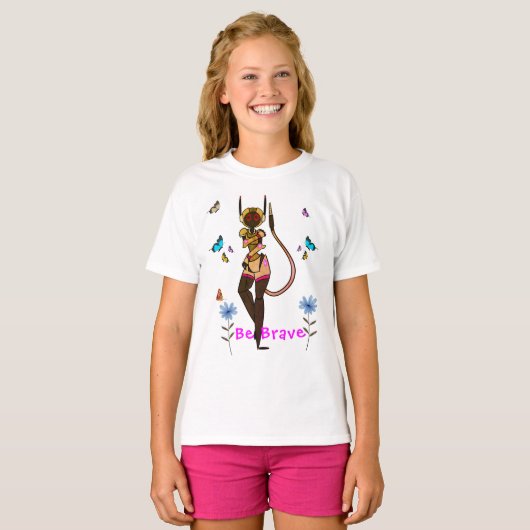 勇敢なおもしろい Tシャツ (正面フル)