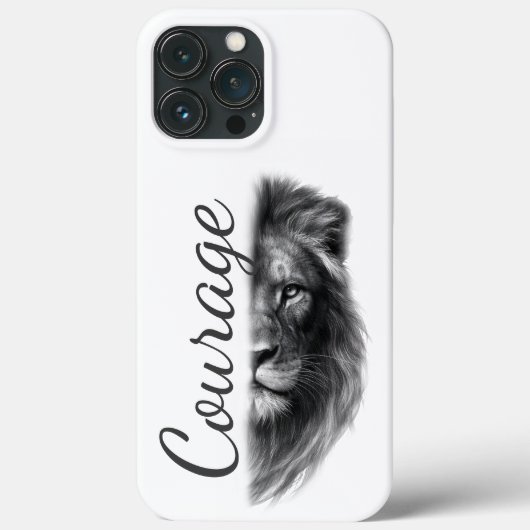 勇敢なるライオンの芸術的ミニマル Case-Mate iPhoneケース (裏面)