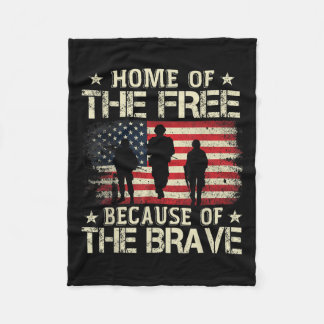 勇敢なアメリカ国旗のために無料の家 フリースブランケット