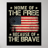勇敢なアメリカ国旗のために無料の家 ポスター (正面)