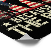 勇敢なアメリカ国旗のために無料の家 ポスター (角)