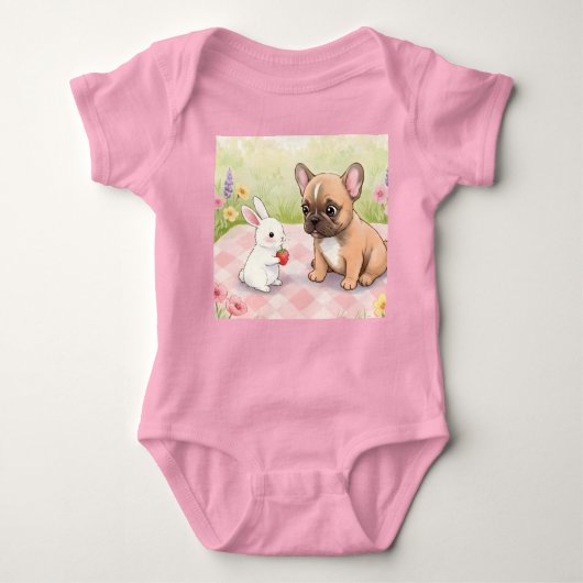 勇敢なイチゴ ベビーボディスーツ (正面)