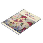 勇敢なインスピレーションのハチドリの芸術ノートジャーナル ノートブック (左側)