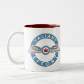 勇敢なエフォートコーヒーマグ ツートーンマグカップ (左)