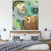 勇敢なクマ キャンバスプリント (インサイチュ (寝室))