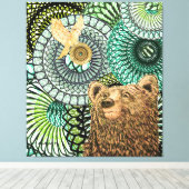 勇敢なクマ キャンバスプリント (インサイチュ (ウッドフロア))