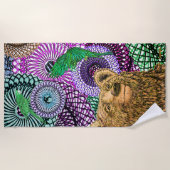 勇敢なクマ ビーチタオル (正面)