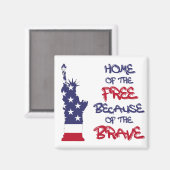 勇敢なサインのために自由の家 マグネット (正面/裏面)