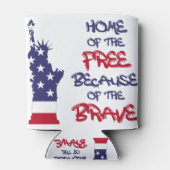 勇敢なサインのために自由の家 缶クーラー (裏面)