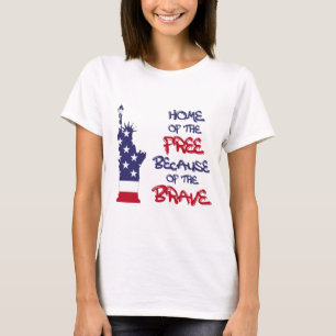 勇敢なサインのために自由の家 Tシャツ