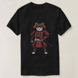 勇敢なサムライ猫戦士 Tシャツ