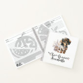 勇敢なダシュントの子犬パーソナライズされただ ノートブック (内部)