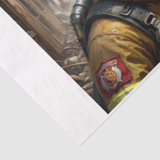 勇敢なビーグル犬が消防士の役割を果たす –  薄葉紙 (詳細)