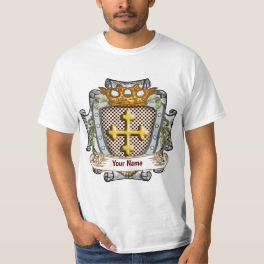 勇敢なファミリークレスト姓 Tシャツ (正面)