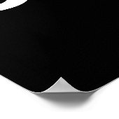 勇敢なブラックタイポグラフィー名言ポスト ポスター (角)