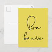 勇敢なブラックフォント ポストカード (正面/裏面)