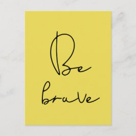 勇敢なブラックフォント ポストカード