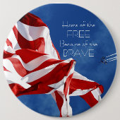 勇敢なボタンのために自由のの家 缶バッジ (正面)