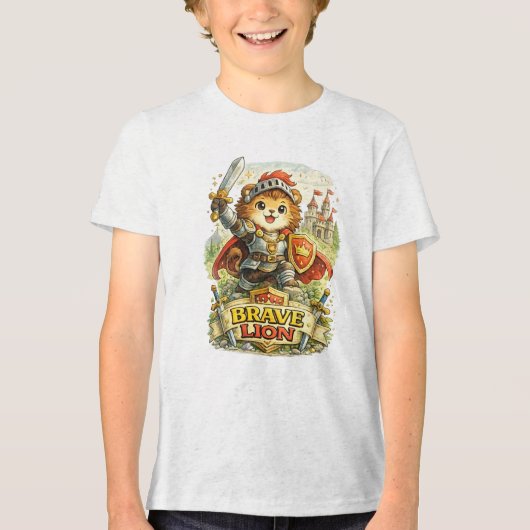 勇敢なライオン トライブレンドTシャツ (正面)