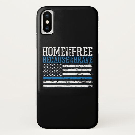 勇敢な人々がいるから自由なアメリカ合衆国国旗 Case-Mate iPhoneケース (裏面)