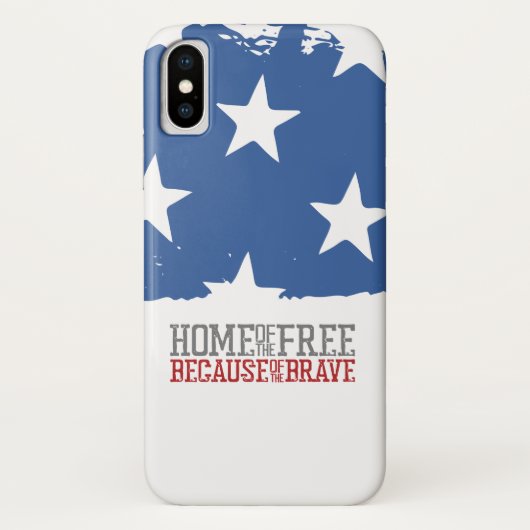 勇敢な人々がいるから自由なアメリカ合衆国国旗 Case-Mate iPhoneケース (裏面)