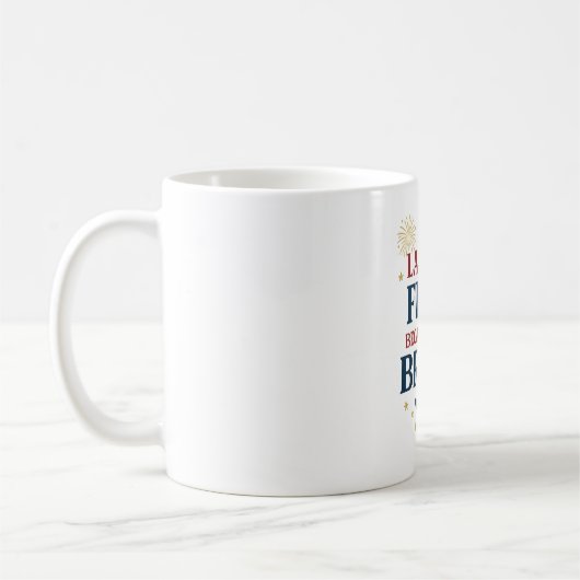 勇敢な人々がいるから自由な国 Mug  コーヒーマグカップ (左)