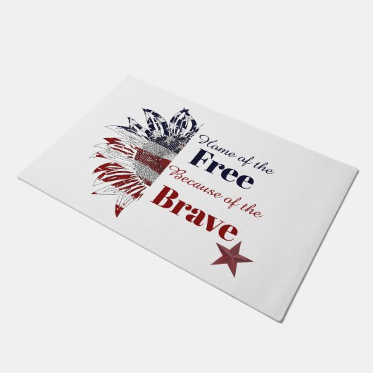 勇敢な人々のために自由の家を ドアマット (アングル)