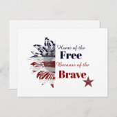 勇敢な人々のために自由の家を ポストカード (正面/裏面)