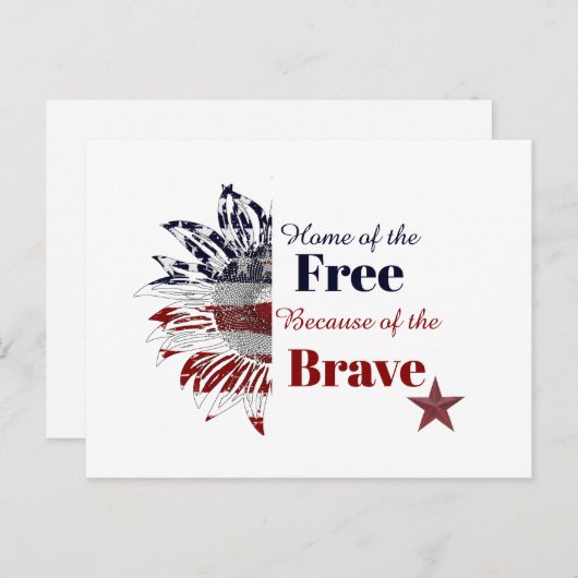 勇敢な人々のために自由の家を ポストカード (正面/裏面)