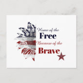 勇敢な人々のために自由の家を ポストカード (正面)