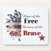 勇敢な人々のために自由の家を マウスパッド (正面)