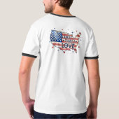 勇敢な人々のゆえに自由な国 Tシャツ (裏面)
