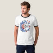 勇敢な人々のゆえに自由な国 Tシャツ (正面フル)