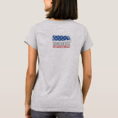 勇敢な人々の故に自由なアメリカ国旗 Tシャツ (裏面)